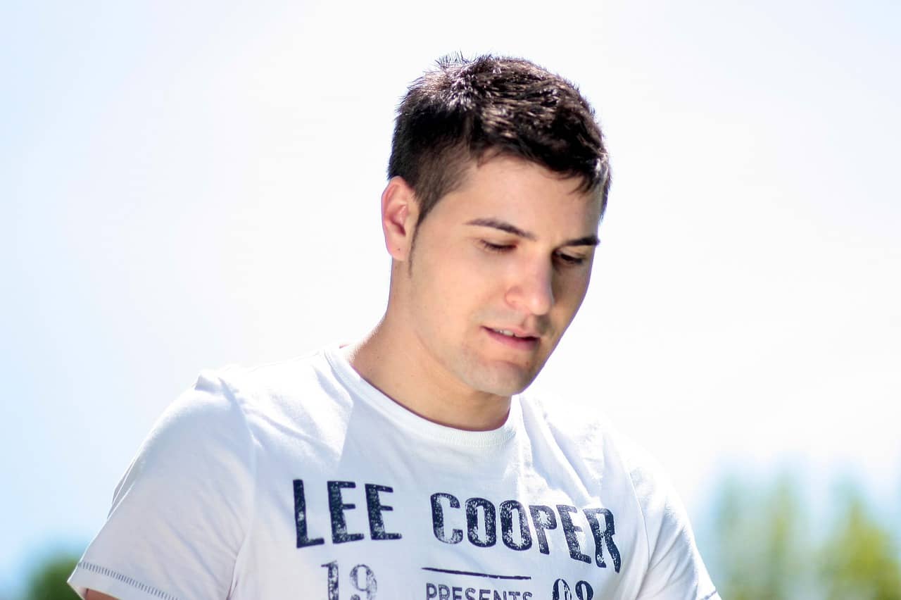 man in a tee