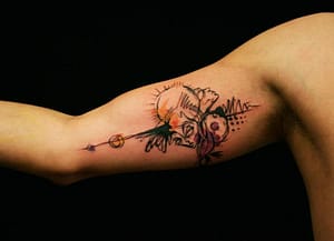 Tattoos on the arm
